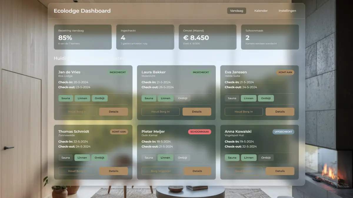 Reserveringsoverzicht voor planning en capaciteitsbeheer